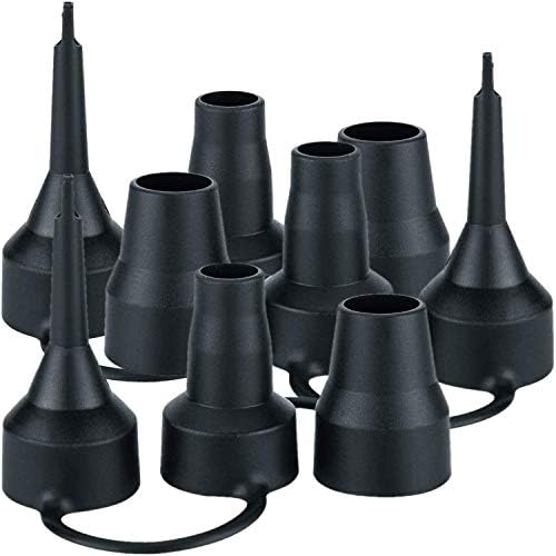 OIIKI 3 Set Air Pump Nozzles with 3 Sizes Black