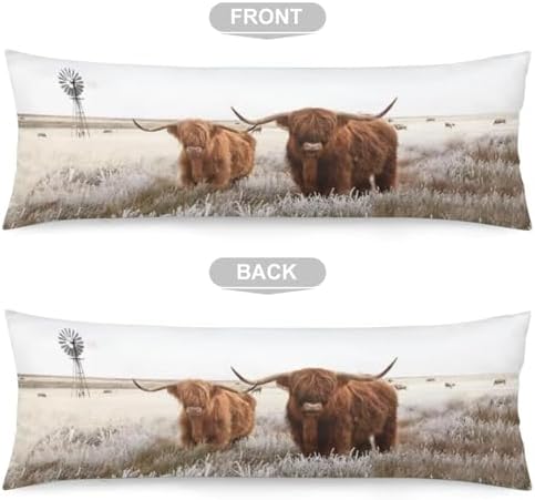 TOKILIAR Highland Cow Pillow Cover 20x54