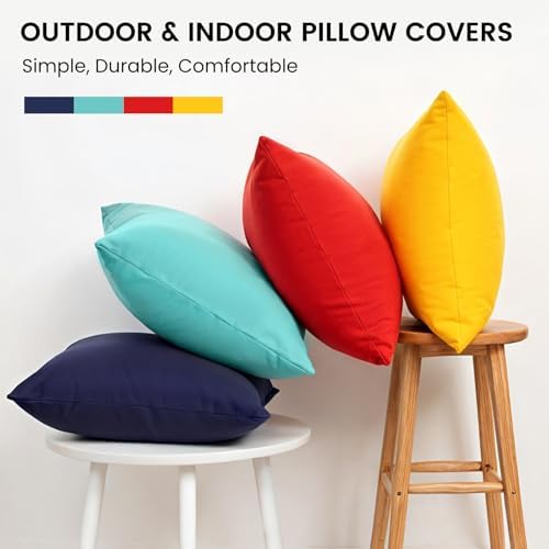 Premillow Outdoor Pillow Covers Set of 2 Navy