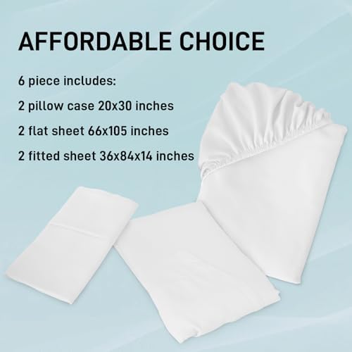 DMS PROTECTOR Hospital Bed Sheets Set 6 Piece White 1