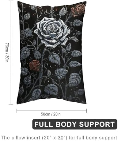 VFMNT Pillowcase Rose Gothic Throw Pillow Cover 20x30 Inch