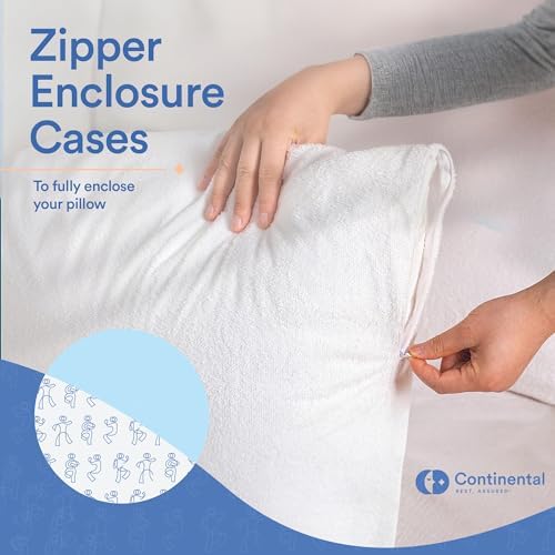 Continental Bedding Terry Pillow Protector 18x18 Inch Pack of 1