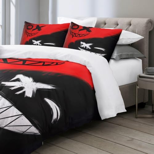 Sleepwish 3 Piece Demons Face Duvet Cover Set King Size