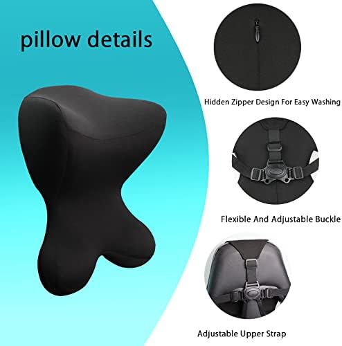 Newsty Car Neck Pillow with Adjustable Strap and Removable Cover 1