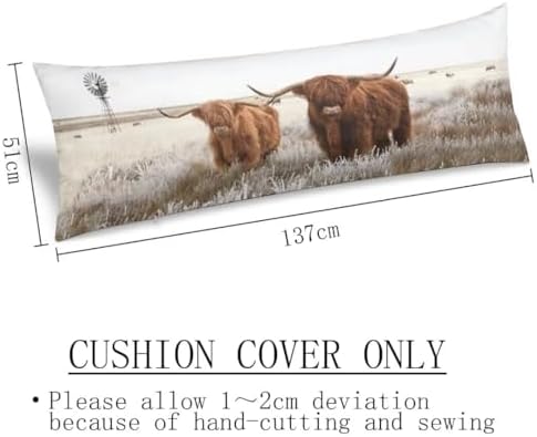 TOKILIAR Highland Cow Pillow Cover 20x54