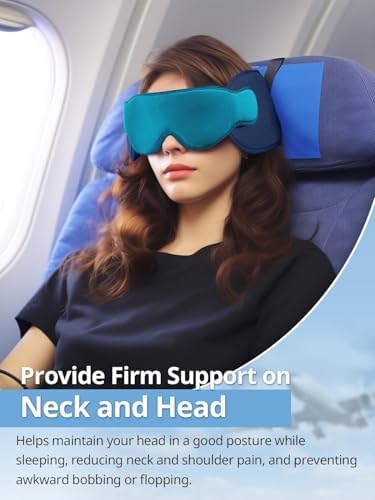 Inspireyes Light Black Travel Pillow with Eye Mask