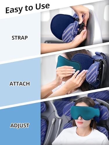 Inspireyes Light Black Travel Pillow with Eye Mask