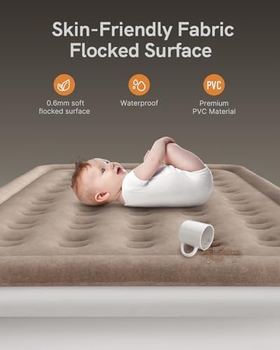 NatraCalm Queen Air Mattress with Built-in Pump