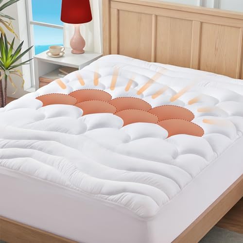 Elven Home King Mattress Pad with Cooling Pillow Top