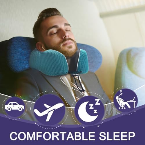 napfun Travel Neck Pillow with Memory Foam Support 1