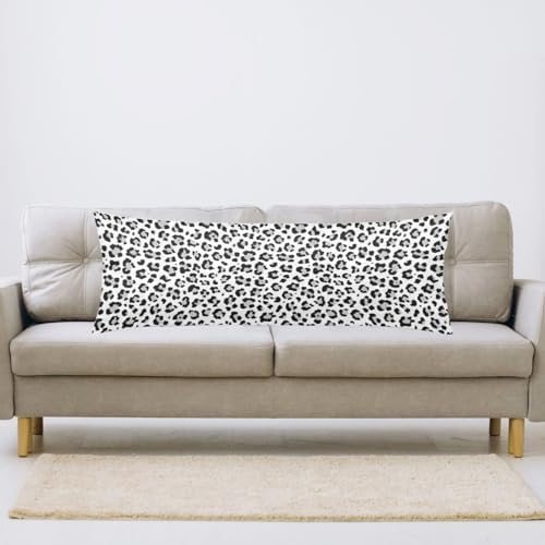 Leopard Print Body Pillow Cover 20x54 Soft Microfiber with Zipper