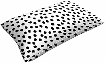 Mugod Throw Pillow Cover Black Polka Dots 20x30 Inch