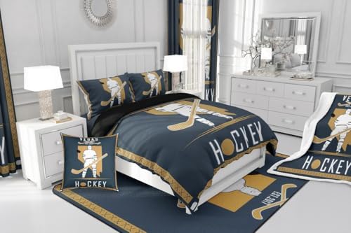 Feelyou Sherpa Fleece Throw Blanket for Ice Hockey Fans