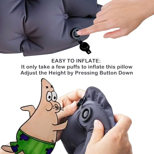 Portable Inflatable Lumbar Support Pillow for Travel and Office