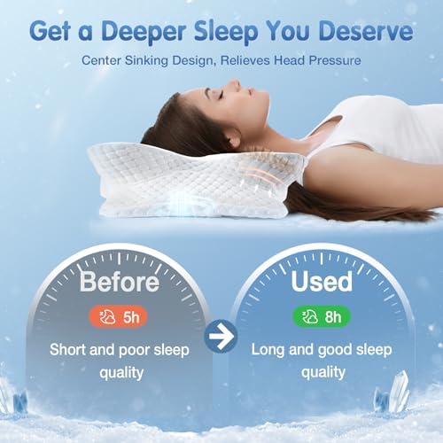 Vuteehy Cervical Pillow for Pain Relief and Cooling Support
