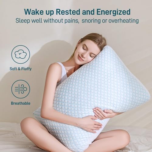 Aveallore Shredded Memory Foam Cooling Queen Pillow