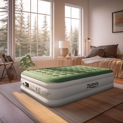 Zearna Air Mattress Queen with Built-In Pump