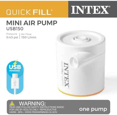 MaruHub INTEX QuickFill Air Pump for Mattresses Kayaks and Toys