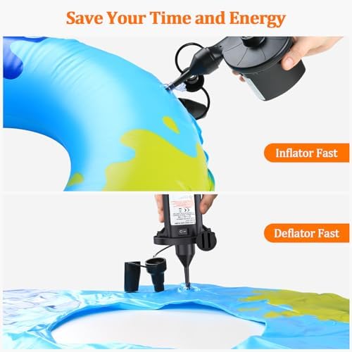 PULIDIKI Rechargeable Air Pump with 3 Nozzles