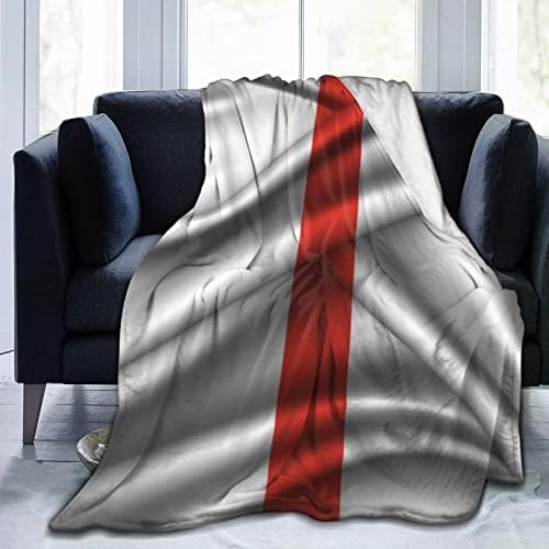 QIZYOQA Silk Style Thin Red Line Flag Throw Blanket 50x40