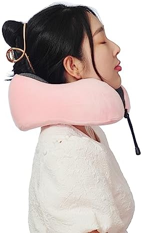 Makimoo Memory Foam Travel Pillow with 360-Degree Head Support