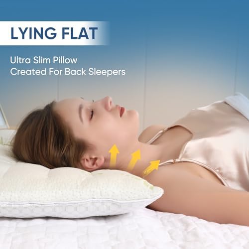 MINUPWELL Cooling Ultra Flat Pillow - 25 Inch High 18x26 in