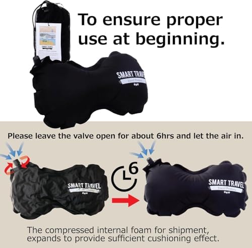 Smart Travel Inflatable Lumbar Support Pillow for Airplane Travel