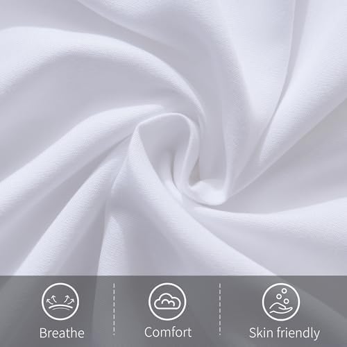 CULVE 24-Pack White Pillowcases Standard Size 20x26
