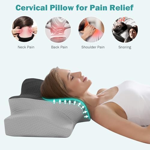 Hansleep Adjustable Cervical Pillow for Neck Pain Relief