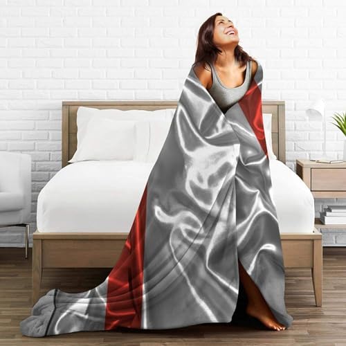 Silk Style Thin Red Line Flag Throw Blanket 40x30 1