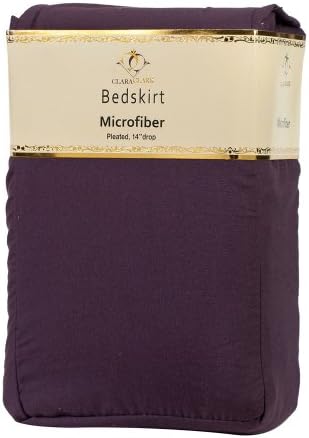 Clara Clark Supreme 1500 Purple Eggplant Bed Skirt
