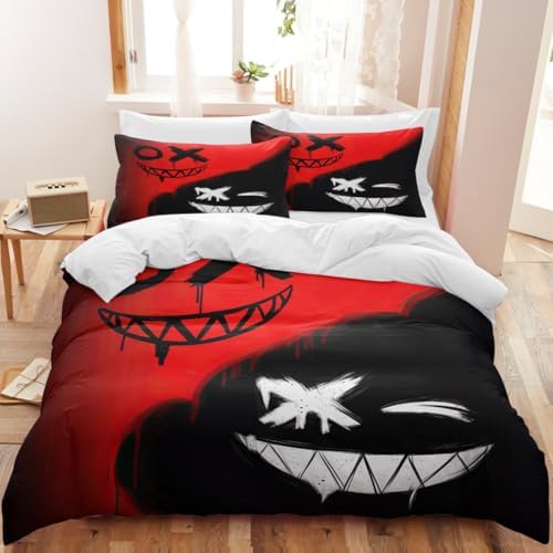 Sleepwish 3 Piece Demons Face Duvet Cover Set King Size