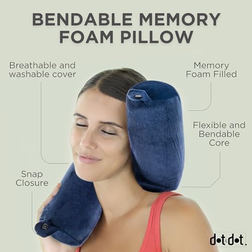 DotDot Twist Memory Foam Travel Pillow - Dark Blue