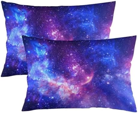 Galaxy Throw Pillow Covers Queen Size Set of 2