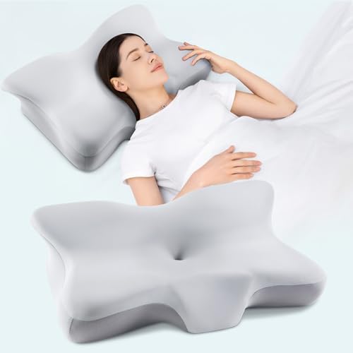 Silkena Cervical Neck Pillow for Back and Side Sleepers