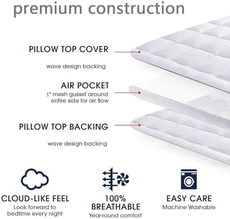 BEIVIG Mattress Topper King Size Protector