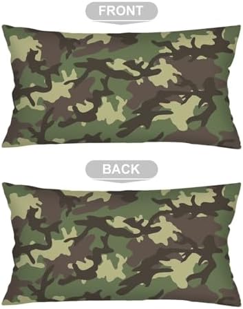 AIMSTONG Camouflage King Size Pillow Covers 20x40 Zipper