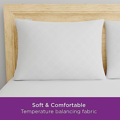 Aller-Ease Set of 2 King Pillow Protectors - Allergy Protection Temperature Balancing