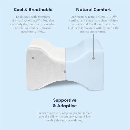 Luna Orthopedic Knee Pillow for Hip Back Pain Relief