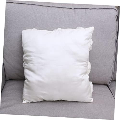 WHAMVOX Soft Floral Throw Pillow Cover Ivory White Cushion Case