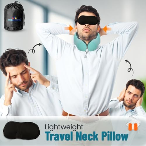 Subrenna Adjustable Travel Pillow for Neck Support and Comfort
