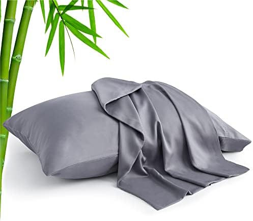 BEDELITE Cooling Pillowcases Queen Size 20x30 Grey