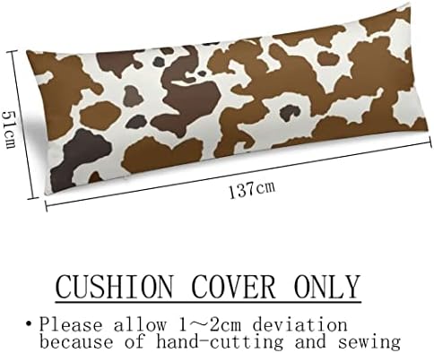 YUDILINSA Cow Print Body Pillow Cover 20x54 Zipper Decorative