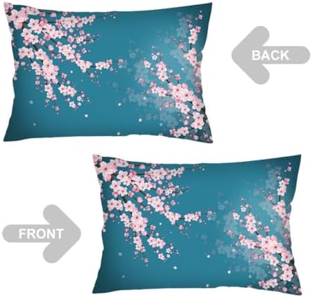TOKILIAR Cherry Blossom Queen Pillowcase Set of 2