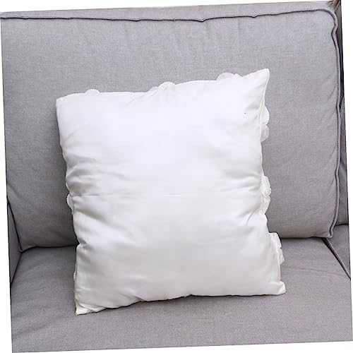 Invisible Zipper Square Pillow Cover with 3D Rose Design