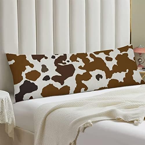 YUDILINSA Cow Print Body Pillow Cover 20x54 Zipper Decorative