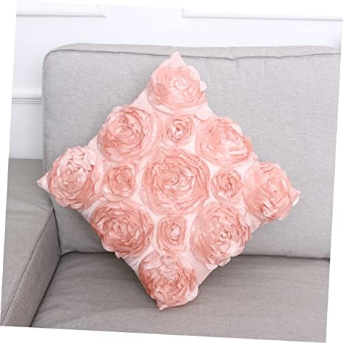 MERRYHAPY Flower Square Pillowcase Rose Embroidery Throw Cover