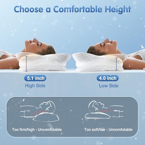 Vuteehy Cervical Pillow for Pain Relief and Cooling Support