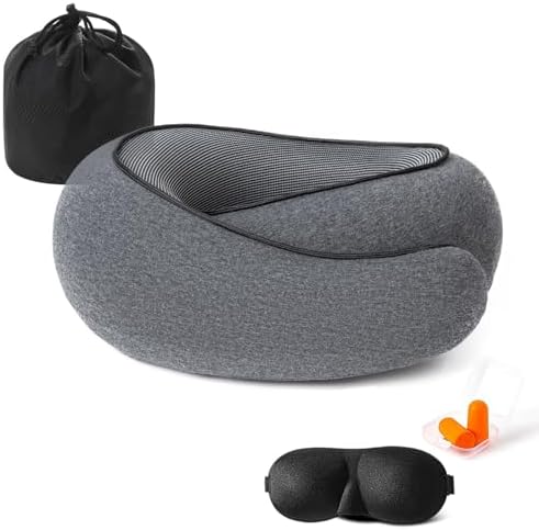 Almalls Travel Pillow with Eye Mask and Ear Plugs
