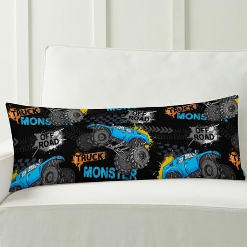 Cool Monster Truck Body Pillow Cover 20x54